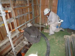 耐震補強工事、一段落一安心。