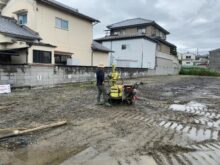 分譲地モデルハウス地の地盤調査！